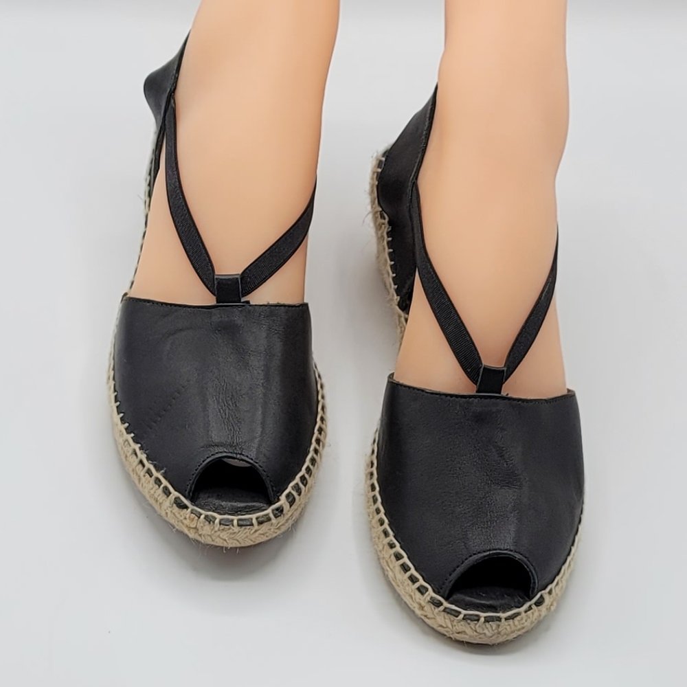 Andre' Assous Leather Espadrille Wedge Sandal - Picture 5 of 6